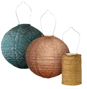 Tyvek eyelet Paper Lanterns Round LED Paper Lantern Waterproof Hanging Ball Lamp for Festival Party Wedding Decoration