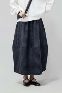 यूरोपीय अमेरिकी विंटेज लंबी स्कर्ट शरद ऋतु सुपर शीतकालीन नई ऊनी प्लेड रेट्रो-लाइन फ्लेयर कमर नरम आरामदायक - Product Image 4