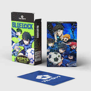 92 unids/caja de dibujos animados Blue Lock Isagi Yoichi Bachira 60 Uds tarjeta <span class=keywords><strong>Lomo</strong></span> 32 Uds pegatinas accesorios de Cosplay tarjetas de Anime de papel coleccionables - Product Image 2