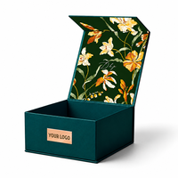Boîte cadeau magnétique avec logo personnalisé, boîte en carton rigide noir mat de luxe, emballage de boîte cadeau en carton recyclable avec fermeture en carton