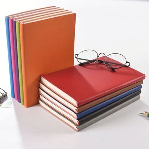Carnet en cuir PU personnalisé de couleur unie A5 avec impression de logo, cadeau créatif pour le bureau et les affaires - Product Image 3