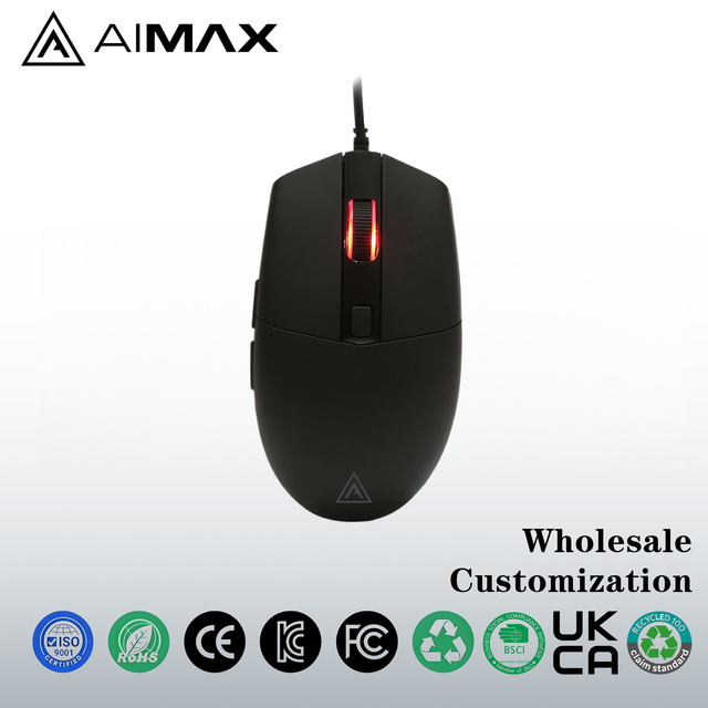 Gaming Desktop Silent Wired RGB Ergonomic Adjustable DPI Mouse Custom Logo Wrist Mouse USB Optical Right-Handed