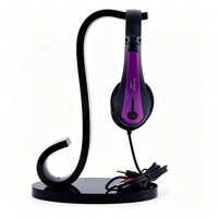 Rak Display Earphone Akrilik Tahan Lama untuk Meja, Stand Headset untuk Toko Elektronik, Pameran Aksesoris 3C
