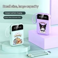 Batería Externa Portátil de 20000mAh en Oferta, con Carga de 10W, 3 Cables Integrados, Ligera y con Impresión de Logotipo Personalizable