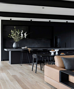 SINTERIOR BLACK ONYX DINING <b>TABLE</b> 220CM 8 SEATER PREMIUM MODERN <b>WOOD</b> KITCHEN FURNITURE LUXURY LARGE DINING ROOM <b>TABLE</b> <b>TOP</b> - Product Image 6