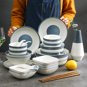 <span class=keywords><strong>Service</strong></span> de vaisselle <span class=keywords><strong>en</strong></span> grès, 32 <span class=keywords><strong>pièces</strong></span>, avec la conception de la chine, <span class=keywords><strong>service</strong></span> <span class=keywords><strong>en</strong></span> <span class=keywords><strong>porcelaine</strong></span>, design marbré - Product Image 2