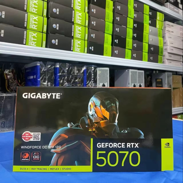 New RTX 5070 Windforce OC SFF 12GB DDR Video Memory AI Intelligent Learning Graphics Card for Workstation Fan Cooler