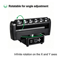 Barre lumineuse LED Igracelite Infinite XY Rotation 6x40W RGBW, 12 segments de pixels, effets stroboscopiques et faisceau pour événements scéniques