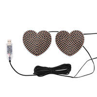 Nouvelles lumières d'ambiance et néon LED en forme de cœur pour l'intérieur de voiture, 5V, pour une installation universelle sur les véhicules