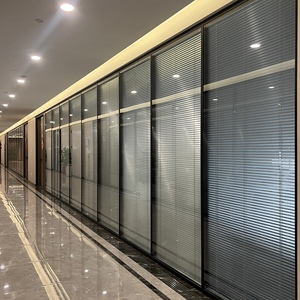 Mampara <span class=keywords><strong>de</strong></span> Vidrio Templado con Rejilla <span class=keywords><strong>de</strong></span> Doble Capa, Pared Divisoria Ignífuga con Borde <span class=keywords><strong>de</strong></span> Aleación <span class=keywords><strong>de</strong></span> Aluminio Esmerilado, Diseño Moderno Personalizado <span class=keywords><strong>para</strong></span> Oficina - Product Image 4