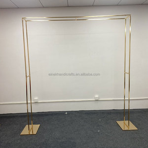 <span class=keywords><strong>Arche</strong></span> de mariage moderne en <span class=keywords><strong>fer</strong></span> <span class=keywords><strong>forgé</strong></span>, écran à double tige carrée, décoration de fond florale pour cérémonie extérieure - Product Image 2