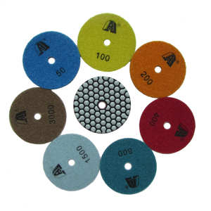 4インチ100mmドライポリシングパッドダイヤモンド樹脂ボンド研磨 + ディスク大理石花崗岩コンクリート研磨用 - Product Image 2