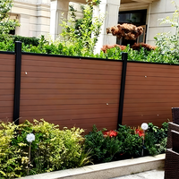 Clôture en bois plastique HDPE de qualité supérieure, anti-escalade, imperméable, clôture WPC pour villa