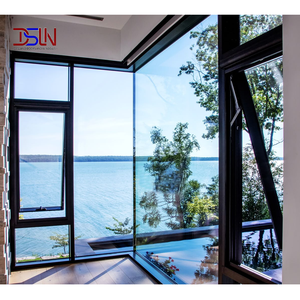 Ventana Horizontal de Aleación de Aluminio con Doble Acristalamiento, Eficiencia Energética, Rotura Térmica, Resistente al Fuego, Moderna, con Persianas para Cocina, Exterior - Product Image 1