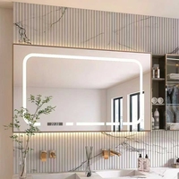 Miroir intelligent LED anti-buée pour la salle de bain, application de maquillage