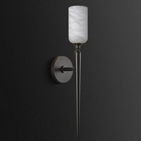 Applique murale moderne en albâtre, lampe murale en marbre naturel pour villa, salon, chambre, hall d'hôtel, couloir, décoration