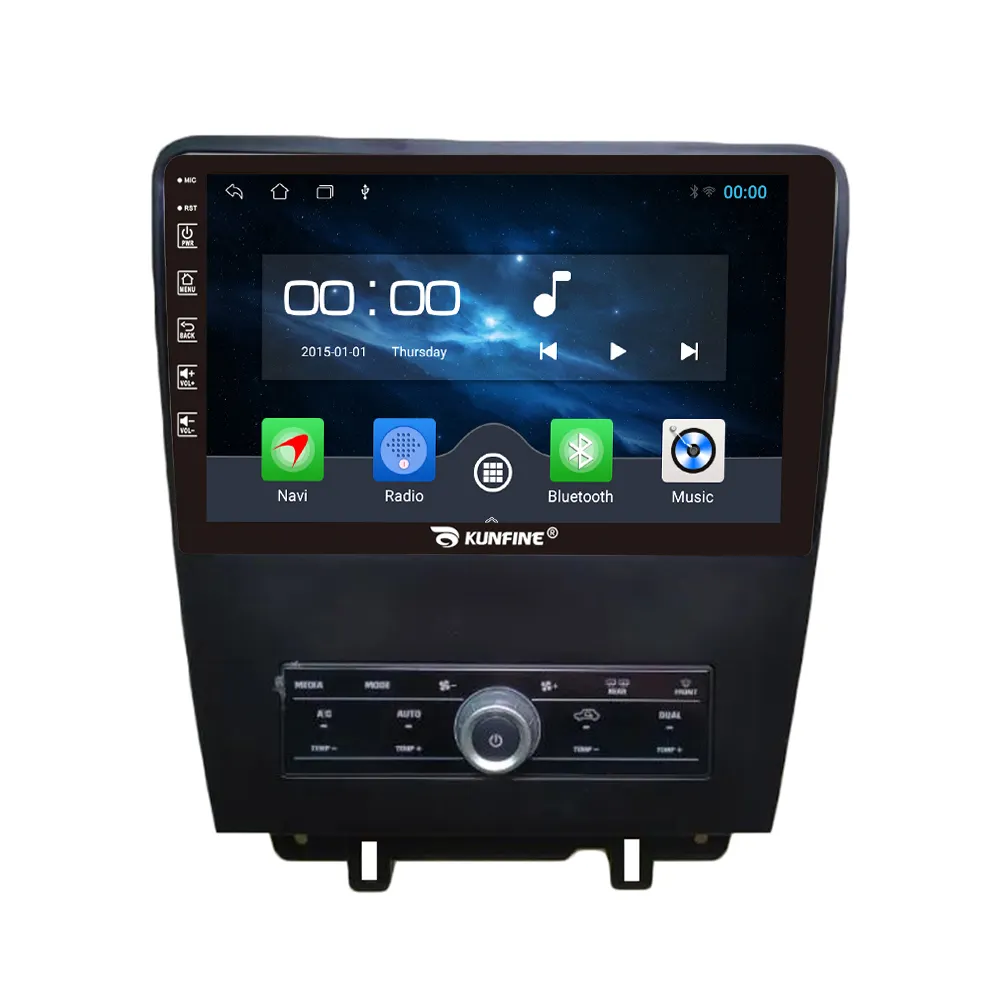 Para Ford Mustang 2010-2014 AC 10 pulgadas unidad de dispositivo doble 2 Din Octa-Core Quad estéreo de coche GPS de navegación android radio de coche