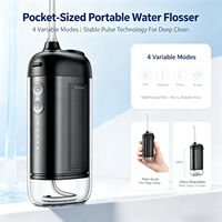 2-in-1 Elektrische Zahnbürste & Wasserflosser Kombi-Set Sonic Wiederaufladbar 5 Modi 4 Bürstenköpfe 5 Düsenaufsätze Reise-Mundpflegeset