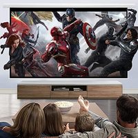 Écran de projection motorisé blanc de 60 pouces pour cinéma, écran de projection électrique normal, montage au plafond, 4K, home cinéma 3D