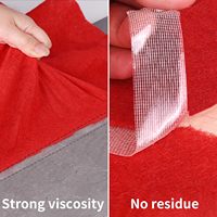 Cinta Adhesiva para Alfombras de Doble Cara, Removible, Resistente, Transparente, con Adhesivo Acrílico de Fusión en Caliente, Impermeable, sin Rastro, con Respaldo de Papel Kraft