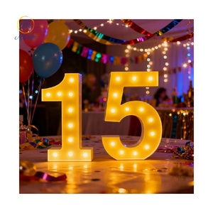 ป้ายข้อความขนาดใหญ่ไฟ LED ขนาดใหญ่ป้ายกระโจม4ft สูงไฟตั้งโต๊ะตัวอักษร RGB ขนาดยักษ์ - Product Image 3