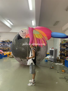 Marioneta de <span class=keywords><strong>loro</strong></span> inflable con forma de pájaro con iluminación LED para rendimiento de desfile de Carnaval - Product Image 3