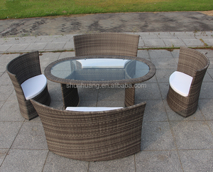 Nuovo design <span class=keywords><strong>esterno</strong></span> mobili <span class=keywords><strong>da</strong></span> giardino in <span class=keywords><strong>rattan</strong></span> PE mobili in <span class=keywords><strong>rattan</strong></span> di vimini tavolo <span class=keywords><strong>da</strong></span> pranzo e sedia set - Product Image 4