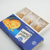 Vente en gros de biscuits sains aux algues chinoises Texture croustillante et goût salé Collations de forme ronde dans un emballage en boîte
