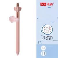 Stylo gel Heshuo Little Elephant Roll Roll, dessin animé créatif, mécanisme à clic pour le tronc, pour les étudiants, stylo d'examen, écriture fluide, rapide