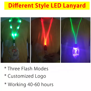 สายคล้องข้อมือ LED สีสันสดใส พร้อมไฟฉายเรืองแสงสำหรับบัตรประจำตัว สายคล้องคอ Citylight สำหรับงานอีเว้นท์ สายคล้องคอ LED กระพริบ - Product Image 6