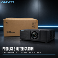 Projecteur pour grandes salles CAAVITS OEM, 8000 lumens, WUXGA, laser DLP, pour auditorium, salle de conférence, fabricant de marque personnalisée