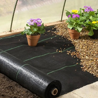Toile tissée en plastique robuste pour le contrôle des mauvaises herbes, plusieurs tailles, haute perméabilité à l'eau, pour barrière anti-herbe de jardin, rouleau de tissu