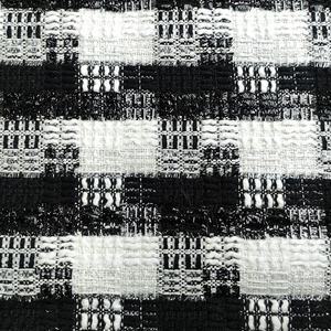 2021 nueva llegada 390 Gsm patrón a cuadros blanco Tweed tela algodón Nylon Ripstop tejido impermeable para prendas y chaquetas - Product Image 3