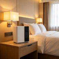 Diffuseur d'arômes portable multifonctionnel et humidificateur ionisant avec barre d'oxygène et veilleuse, à brancher pour la maison, la voiture, le bureau, l'hôtel