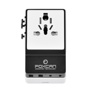 Foxcan PD 45W adaptateur de prises ca prise de voyage universelle 2 USB 3 Type <span class=keywords><strong>C</strong></span> pour le monde entier pour ordinateur portable caméra écouteur QC3.0 fonction - Product Image 1