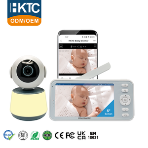 Monitor de Bebé Inalámbrico KT-544W con Pantalla IPS de 5 Pulgadas, Modo Dual de 2.4GHz WiFi, Audio Bidireccional, Video, Aplicación Tuya, Cámara PTZ de 1080P con Seguimiento Automático por IA - Product Image 1