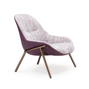 Luxury Modern Velvet Leather Accent <b>Chair</b> Iron Frame Powder Coated Legs Replaceable Cushion Customizable Color Living Room Hotel - Product Image 6