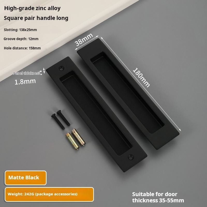 Square 180x38=Matte Black