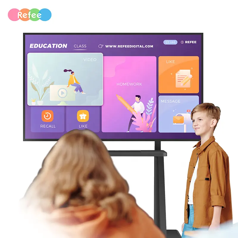 سبورة ذكية رقمية تفاعلية, شاشة 55 65 75 86 98 بوصة الكل في واحد تعمل باللمس لوحة بيضاء للتعليم في الفصول المدرسية تعليم الذكية التفاعلية لوحة رقمية