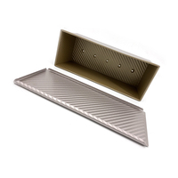 Moule à pain rectangulaire en aluminium robuste antiadhésif avec couvercle pour pain de mie, sandwichs et gâteaux