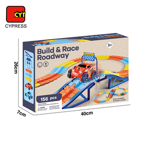 <span class=keywords><strong>Jouet</strong></span> de construction pliable STEM DIY, piste de course flexible à gravité zéro avec voiture LED pour enfants - Product Image 6