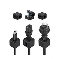 BHD Clips d'organisation de câbles magnétiques en ABS durables, les plus vendus, 2*2*2cm, 31g, Noir Blanc, Forte résistance à la traction, pour ordinateur de bureau