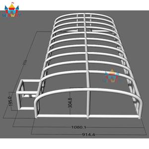 Dôme à bulles gonflable transparent en PVC personnalisé, imperméable, blanc - 70x30x10 pieds, ventilateur intégré, impression numérique pour les fêtes en plein air - Product Image 3