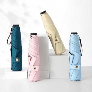 Parapluie pliant ultra-léger en fibre de carbone à trois plis, toutes saisons, protection UV, design japonais en forme de crayon, léger - Product Image 1