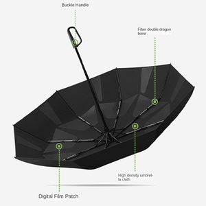 ร่มพับสามตอนแบบหนาพิเศษ สีพื้น พร้อมห่วงคล้องนิ้ว ง่ายต่อการพับเก็บ  สำหรับธุรกิจ  ขายส่งจากโรงงานโดยตรง - Product Image 3