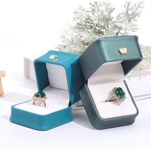 Scatola Porta Gioielli in Pelle PU per Fidanzamento e Matrimonio, <span class=keywords><strong>Organizzatore</strong></span> Personalizzato per Anelli, Bracciali, Collane e Orecchini - Product Image 5