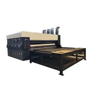 Semi automatic 2 color printer rs4 slotter chain/die cutting machine/cartoon box printing machine