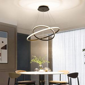 Çağdaş Villa merdiven tavanda asılı  küre yüzük lüks akrilik yuvarlak Modern lamba ampuller avize - Product Image 5