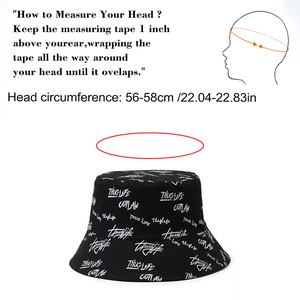 Casquettes de pêcheur en coton brodées avec logo personnalisé réversible, impression intégrale, avec étiquette de marque privée - Product Image 2