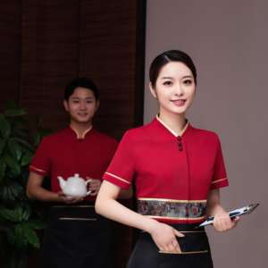 Personalizado Restaurante Hotel Hot Pot Camarero Ropa DE TRABAJO Mujer de manga corta Catering Hotel Restaurante Banquete Uniforme - Product Image 2